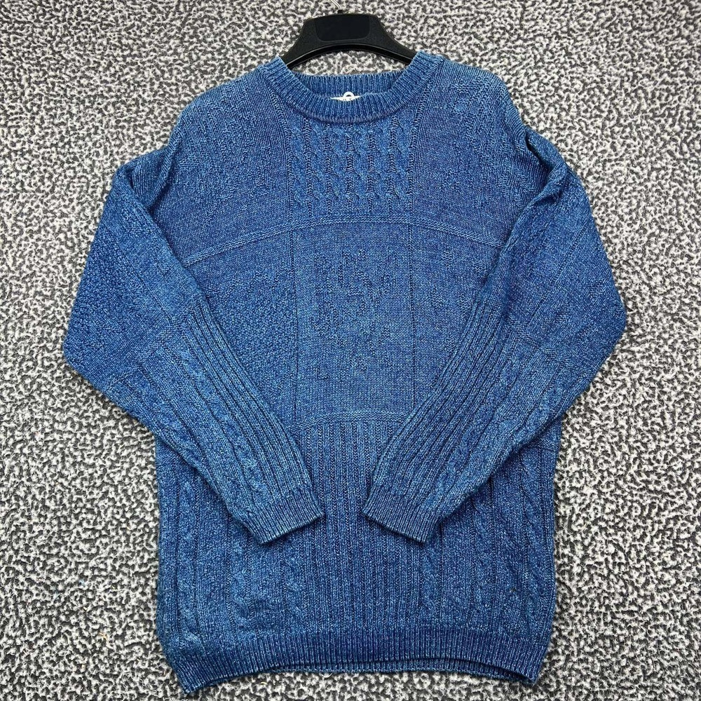 Vintage R.E.A.L. CLOTHES‎ The Bay Sweater Men Small Cable Knit Crewneck Cotton S